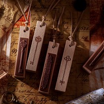 Good day Retro wooden seal Leonardo da Vinci series password key Wooden menu entry