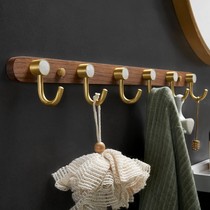 Walnuts Wood Hook Light Lavish Rear Hanger Hanger Hook Wall Wall-mounted Rack Free Of Punch Clothes Hook Wardrobe Sticky Hook Idea