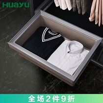 Painted New Allen Leather Wardrobe Drawer Basket Cloakroom Wardrobe Telescopic Push-Pull Storage Hardware Accessories