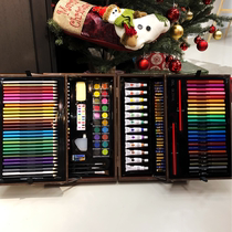 ESME Children's Art Painting Tool Set Children's Painting Color Pen Student Brush Gift Box New Year Gift Neutral