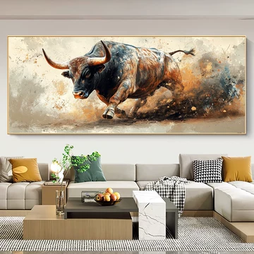 肉質画【牛】油彩画 牛数字油画-牛数字油画促销价格、牛数字油画品牌- 淘宝