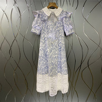 2021 new French first love sweet floral dress female eve baby collar chic design sense niche summer