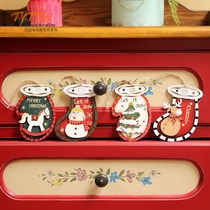 Creative Christmas atmosphere old man decoration listing snowman tree elk handmade wooden ornaments home ornaments