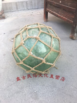 Folk nostalgic glass ball water floating sea glass ball crystal water drift decoration old object boat cultural display