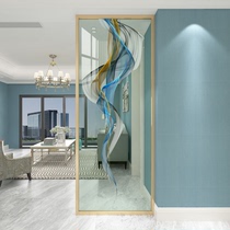 Light luxury tempered art glass entrance entrance entrance living room screen background modern Nordic bedroom simple partition