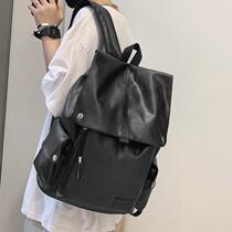 Shoulder bag for men easy to take care of leather fashion trend college students school bag computer bag travel backpack ins tide cool