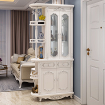 European-style door entrance partition cabinet Living room wine cabinet Shoe cabinet One-piece small apartment double-sided hall cabinet Storage screen cabinet