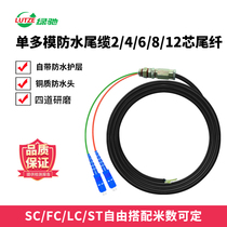 LUTZE green Chi SC FC ST 1 5 m single-mode multi-mode dual-core 4-core 6-core 8-core 12-core with waterproof tail cable waterproof pigtail fiber optic jumper can be customized length