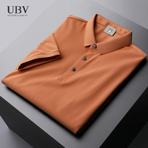 2021 new summer mercerized cotton high-end polo shirt mens short-sleeved business ice silk lapel T-shirt top paul