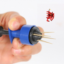 Boat Three-male red worm clamp automatic on-bait hanger Bait Leather Fascia Bound Live Bait on the hook Divine Instrumental Red Worm