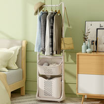 Simple modern dirty clothes basket hanger floor bedroom Net red coat rack simple storage home hangers