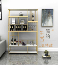 Bushe modern jane European Wrought iron wine rack Floor-to-ceiling goblet wine display rack Household shelf Bar KT wine rack