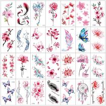 Tattoo stickers waterproof female long-lasting sexy clavicle ankle Cherry blossom Bana small fresh girl tattoo stickers ins wind