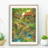 Летняя прелюдия Новый Cross Stitch 2023 Линейная вышивка простая гостиная спальня простая пастырская пейзажа ручная вышивка ручной работы