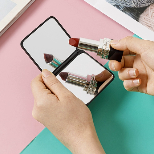 Переносное маленькое двусторонное портативное складное зеркало для школьников