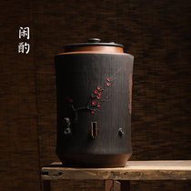 Leisure drinking Yunnan Jianshui purple clay water tank household tea storage tank tank with faucet water tank ceramic filtration water purification