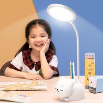  Small desk lamp for homework ins wind learning special girl rechargeable writing desk lamp eye protection table lamp dual-use student
