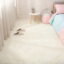Nordic Ins Wind Teenage Girl White Long Plush Bedroom Bedside Ground Mat Living Room Tea Table Carpet Custom Full Laying Carpet
