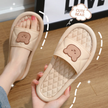 Slippers female summer ins cartoon cute student home indoor bath bathroom non-slip couple cool slippers dormitory