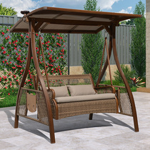 Purple Leaf Outdoor Autumn Thousands of Courtyard Double Rocking Chair Villa Terrace Swing Autumn Thousands Outdoor Yard Hanging Chair Garden Swing Chair