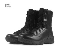 Duowei Special Forces Spring and Autumn Training Combat Boots Tactical Boots Black High Top Lightweight Buffer Shock Absorbing Waterproof