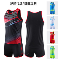 Track suit suit Mens and womens marathon vest shorts Sports running physical examination competition training custom printed clothes