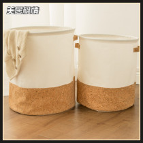 Japanese fabric storage basket underwear frame dirty clothes basket portable splicing storage basket foldable storage bucket splicing washing