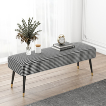 Light luxury iron shoe stool bench home modern sofa stool door light luxury rectangular clothing store bed tail bench bench