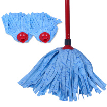 Deao blue mop household old-fashioned mop One drag net wear-resistant non-woven fabric Hand-washing twist water mop traditional mop