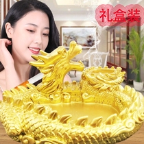 Ashtrays Dragon Creativity Personality Trends Big Living Room Office Owner Gifts Gifts Fashion Upscale Luxury Home Gold