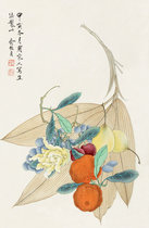 Art micro-spray Yu Zhizhen Jia Yin (1974) year Time picture 40x61cm