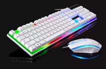 Chasing leopard G21 wired usb luminous game keyboard mouse computer mechanical touch backlit keyboard mouse set installed machine