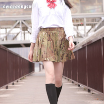 Emerson camouflage pleated skirt 2018 spring new womens a-line skirt short skirt chic high waist skirt skirt