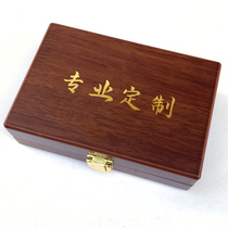 Medal badge gold and silver commemorative coin gift box packaging box custom wooden box custom LOGO