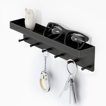 segmoo double adhesive hook shelf rack entrance door storage door free punch coat key umbrella