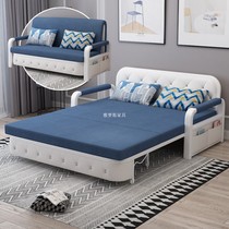 Small-sized sofa bed foldable dual-purpose living room single double sitting multi-function lazy sofa can be stored