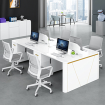 Desk chair combined partition card holder 6 artificial position table baking paint staff desk minimalist modern 4-person position screen