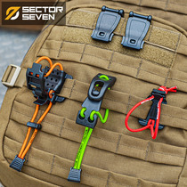 District 7 Molle extension webbing clip outdoor mountaineering bag ice axe clip chest bag bundle fixing function external buckle