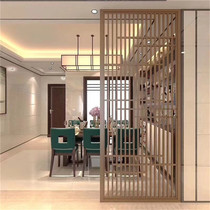 Stainless steel screen partition hollow carved metal titanium gold rose gold living room hotel modern simple Chinese porch