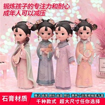 Classical beauty Childrens plaster sculpture painting color baby full set of clay ceramic color painting diy hand-painted