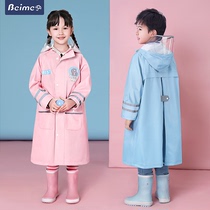 Childrens raincoat Middle and large children Primary school students raincoat school body with school bag A boy and girl child baby raincoat