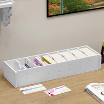 Creative office desktop table business room card personalized business card box multi-layer card finishing rack classification clip storage seat
