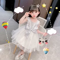 Girls Princess Dress 2021 New Summer Dress Skirt Childrens Tone Dress Baby Net Red Performance Dress