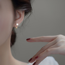 Fresh Water Pearls Pure Silver Earrings Female Light Lavish Retro-Ear Accessories Screw Button Earrings Superior Ear Hook Fall
