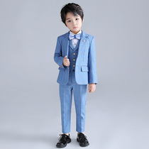 Boys suit suit suit spring and autumn English style young childrens piano performance clothing childrens suit autumn and winter flower child wedding dress