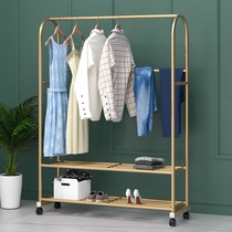 Drying rack household floor-to-ceiling hanger bedroom single pole Net red balcony folding simple cool clothes shelf