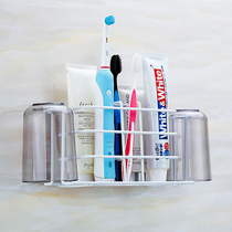 Wall-mounted wrought iron toothbrush holder holder brush Cup punch-free washing rack cylinder cup tooth holder cup holder cup holder