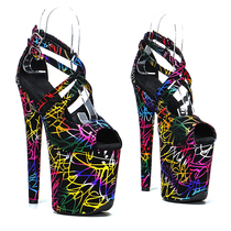 Leecabe sexy new 20CM high-heeled shoes custom-made womens high-heeled sandals net red pole dance hot sale 1BZ