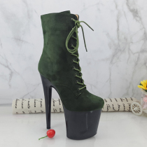 Leecabe new European and American pole dance high-heeled boots fun catwalk super high heels dance high-heeled womens shoes 3K