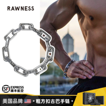 RAWNESS rough square buckle Cuba bracelet men ins hip hop accessories Titanium steel bamboo bracelet women tide simple
